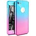 iPhone 6S Plus Case,iPhone 6 Plus Case,ikasus [Tempered Glass Protector] Luxury Gradient Color Ultra-thin Shockproof PC Anti-Slick Full Body Protective Bumper Case for iPhone 6S/6 Plus 5.5