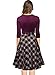 Missmay Women's Vintage Retro Plaid Patchwork A-line Cocktail Party Dress