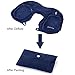 Travel Pillow Purefly Inflatable Neck Pillow for Airplanes ,Cars, Buses, Trains, Home or Office Naps Support Your Neck,Chin,Back of Head with Handy Carry Pouch