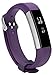 BeneStellar Newest Fitbit Alta HR and Alta Band with Metal Clasp, Silicone Replacement Band for Fitbit Alta HR and Alta (Classic) (Purple 1-Pack)