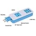 6 USB Charging Station Travel Power Strip Socket Charger with Switch 1.5M/5ft Cord with US Plug USB Output 2.1AMP+1AMP 21W Support 6 Devices Simultaneously (1pcs of Blue)