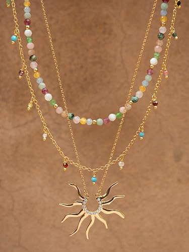 Collar Mujer Dancing Stones Baño Oro