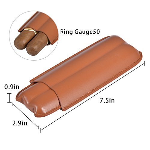Volenx Cigar Case, Small Leather Cigar Travel Case