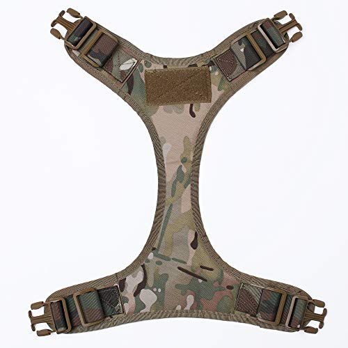 Kylebooker Tactical Dog Harness Service Vest Outdoor Military Patrol K9 Working Dog Vest Hunting Dog Training Clothes (L(27"-37" Chest Girth), Camouflage - Thumbnail 5