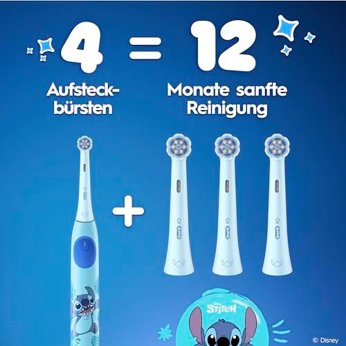 iO Aufsteckbürsten Kids 6+ Disney Stitch, Blau, 8 Stück