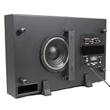 Theater Solutions SUB8S 250 Watt Surround Sound HD Home Theater Slim Powered Active Subwoofer (Black)