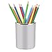 YOSCO Aluminum Desk Pencil Holder Multi Purpose Use Pen Cup Stationery Supplies Organizer for Home School Office (Silver)