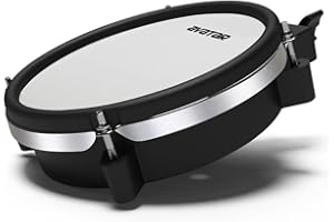 HXW Dual-zone Snare/Tom Mesh Drum Pad With Clamp, 6.5ft Cable for Electronic Drum Set, 8 Inch