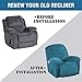 H.VERSAILTEX 1 Piece Stretch Real Super Velvet Plush Recliner Slipcovers, Recliner Chair Cover, Recliner Cover Furniture Protector Elastic Bottom, Recliner Slipcover with Side Pocket, Peacock Blue