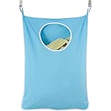 Laundry Nook Door-Hanging Laundry Hamper with Stainless Steel Hooks (Blue) (Kitchen)