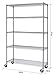 TRINITY EcoStorage Heavy Duty 5-Tier Adjustable Wire Shelving with Wheels for Outdoor Use, Garage Storage and More, NSF Certified, 800-4000 Lb Capacity, Gray, 48