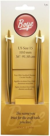Boye Aluminium Fixed Circular Knitting Needles - each