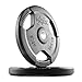 XMark Fitness Premium Quality Rubber Coated Tri-grip Olympic Plate Weights - 1 Pair of 45 lb. Plates