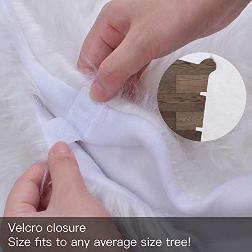 image for YEAHOME Christmas Tree Skirt 48 Inch Luxury Faux Fur Tree Skirts Xmas 