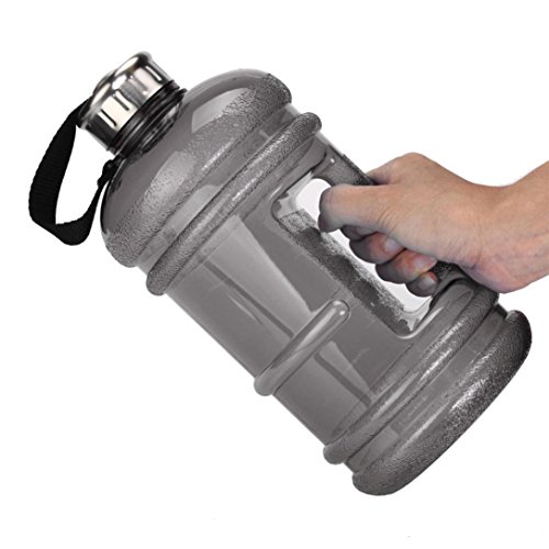 Tenworld Sport Gym Outdoor Drinking Water Large Capacity 2.2L BPA Free Water Bottle (Black, 2.2L)
