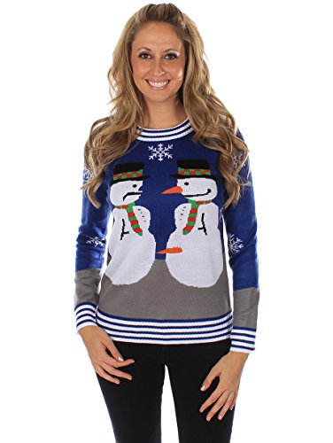 Women's Ugly Christmas Sweater - Snowman Nose Thief Sweater