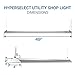 HyperSelect 4 Foot LED Lighting, Shop and Garage Lighting, 35 Watts, Frosted, Crystal White, UL, DLC