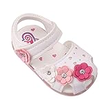 Voberry Toddler Baby Kid Girls' Prewalker Soft-Soled Princess Sandals (1-2Years, White)