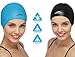 Reversible Silicone Swim Cap, Waterproof 2-in-1 Swimming Caps for Women with Carry Bag, Flexible Adult Swimmers Cap for Short and Medium Length Hair