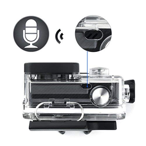 Side Open Protective Skeleton Housing Case with LCD Touch Backdoor and BacPac Backdoor for Extended LCD Screen or Expansion Battery - Compatible with GoPro Hero 4, 3, and 3+ - Transparent Clear