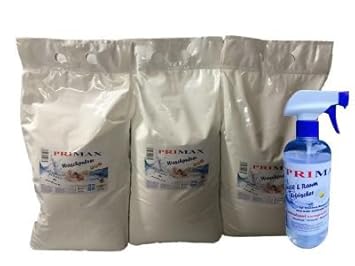 3 x 10 kg Primax Waschpulver Premium + 500 ml Textilerfrischer Sprayflasche gratis