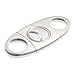 CiTree Cigar Cutter, Stainless Steel Guillotine Double Cut Blade in Black Gift Pouch (Silver)
