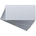 Aspect Peel and Stick Backsplash Glass Backsplash Tile in Frost for Kitchen and Bathrooms (3x6 Inch Sample)