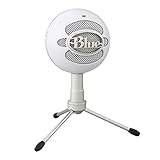 Blue Snowball iCE USB Mic for Recording and Streaming on PC and Mac, Cardioid Condenser Capsule, Adjustable Stand, Plug and Play - White