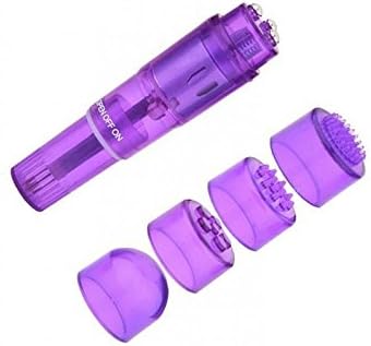 FS Essentials Pocket Pleasure Compact Multi-Head Speedy Rocket Massager Waterproof (Purple)