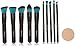 Style Master Makeup Brush Set Cosmetics Foundation Blending Blush Eyeliner Face Powder Brush Kabuki Blue Hair (10pcs Black)