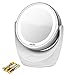Spaire Vanity Makeup Mirror LED Light 5X/1X Magnification 360° Rotation Battery Operated Double-Sided Travel Mirror for Beauty, Travel, Skin Care