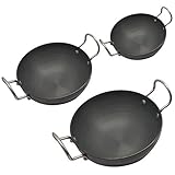 IndiaBigShop Non-Stick Kadai Set of 3