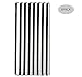 6 Pcs Disposable Black White Stripe Plastic Tablecloth, 108 Inch x 54 Inch Ractangle Tablecover, for Party, Dance and Picnic (Black White Stripe)