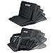 Leader Accessories Water Resistant Stadium Seat Cozy Portable Reclining Seat Folding Bleacher Chair with Arm Rest (D-Black)