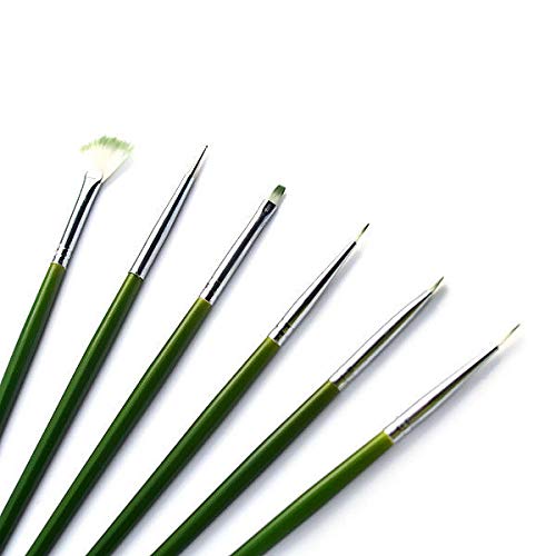 6Pcs/Set Dark Green Pro Nail Art Design Brush Dotting Drawing Painting Pen DIY