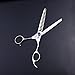 Purple Dragon Professional 7/8.0 inch Flexible Lacquer Black Handle Pet Grooming Hair Cutting Scissor and Dog Chunker Shear - Japan 440C Stainless Steel Perfect for Pet Groomer (A-Chunker-7.0)