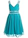 FAIRY COUPLE Girl's Jeweled Surplice Knee Length Party Dress K0157