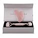 Rose Quartz Face Roller and Gua Sha Massager Kit - Jade Roller for Face and Eye Puffiness, Wrinkles, Migraine Natural Jade Stone by Akami