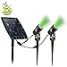 DLLT Led Solar Spot Lights Outdoor, Solar Powered Landscape Spotlight Waterproof Security Tree Lamps Auto On/Off for Outdoor,Garden,Backyard,Driveway(Green)