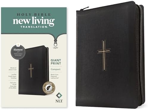 NLT Compact Giant Print Zipper Bible, Filament Enabled