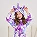 Soft Unicorn Hooded Bathrobe Sleepwear - Unicorn Gifts for Girls (4-5 Years, Unicorns Purple)