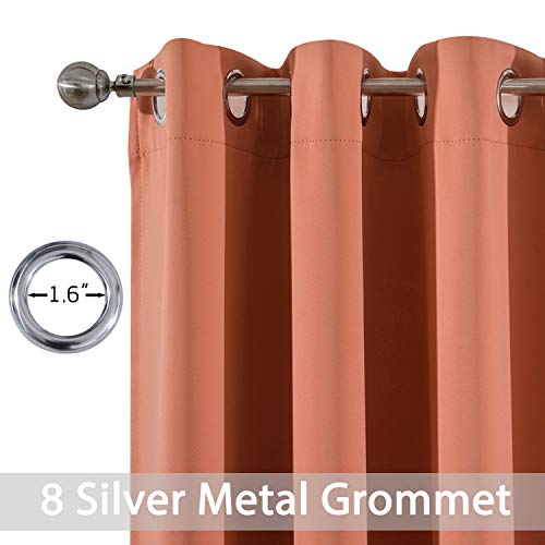 Yakamok Thermal Curtains Coral Blackout Curtain Panels Room
