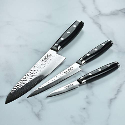 Enso HD Knife Set Made in Japan VG10 Hammered Damscus Japanese