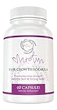 Niotin Hair Growth Supplement for Longer Stronger Hair Growth to Improve Shine and Healthier Hair Formulated with Biotin - 60 Veggie Capsules