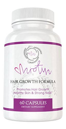 Niotin Hair Growth Supplement for Longer Stronger Hair Growth to Improve Shine and Healthier Hair Formulated with Biotin - 60 Veggie Capsules