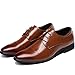 OUOUVALLEY Lace up Patent Leather Oxford Dress Shoes Formal Wedding Shoes 8808 (12 D(M) US, Brown)