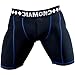 Compression Shorts with Built-in Jock Strap Supporter with Athletic Cup Pocket for Sports