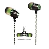 Earphones Earbuds,SzHahn Magnet Earphone - Sport In-Ear Earbuds Heaphones Headset Stereo Bass With Mic for iPhone, iPad, iPod, MP3 Players, Samsung etc (Green)