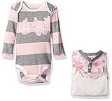 Burt's Bees Baby Boys' Set of 3 Watercolor Organic Bodysuits, Blossom, 24 Months