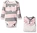Burt's Bees Baby Boys' Set of 3 Watercolor Organic Bodysuits, Blossom, 24 Months